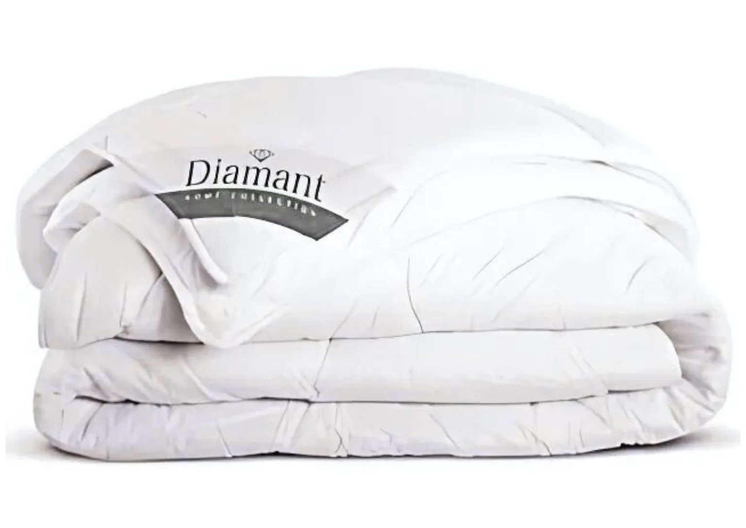 White comforter with Diamant branding